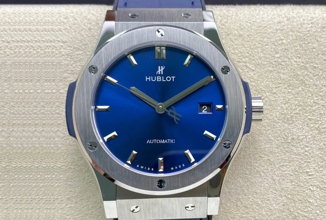 Hublot Classic Fusion 542.NX.7170.LR 42MM WWF Factory 1:1 Best Edition Replica Watch Blue Leather Strap